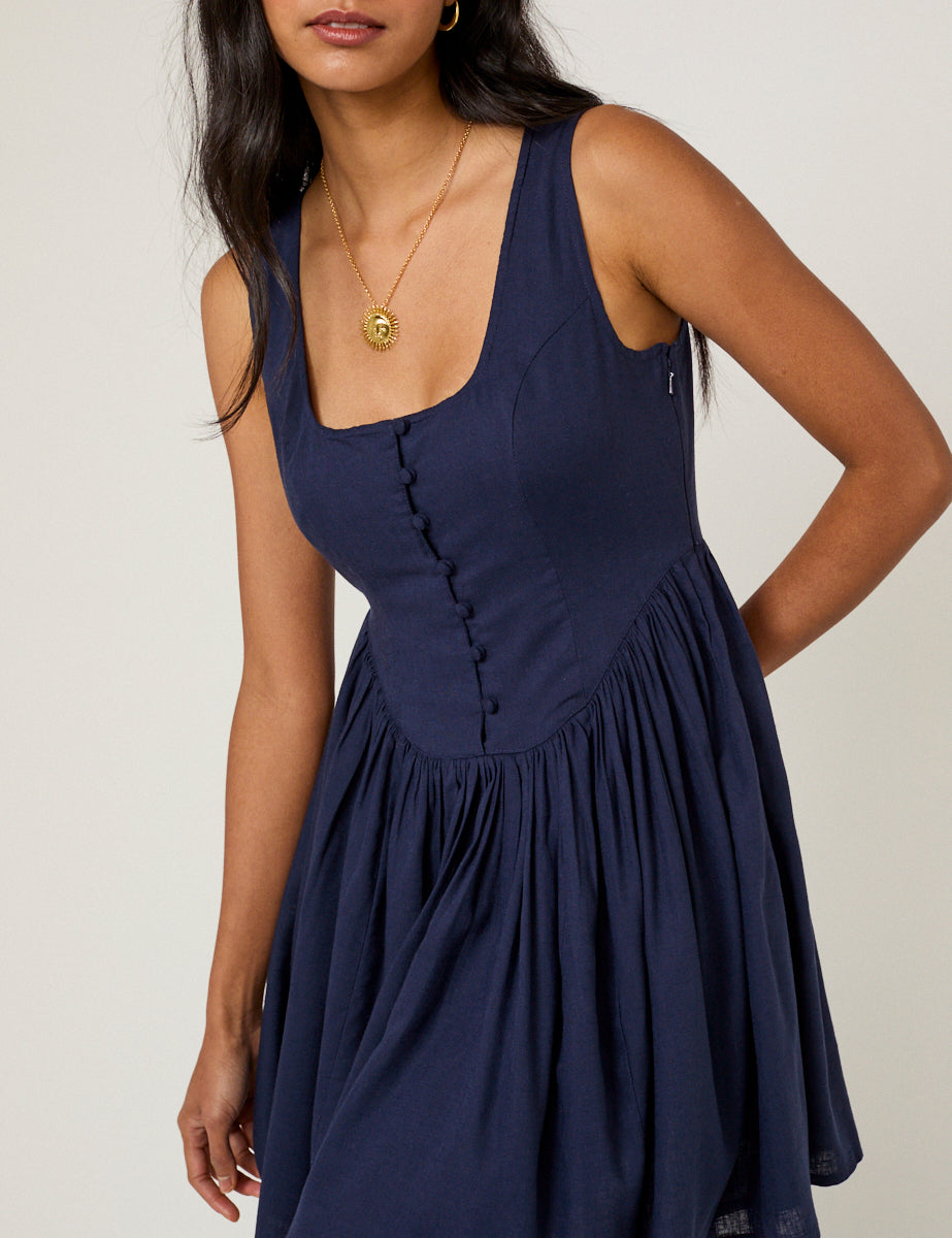 Pink Drop Waist Cora Mini Dress